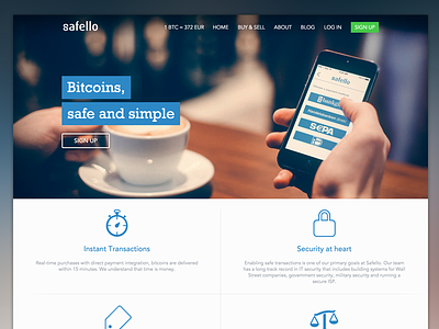 Safello Redesign bank bitcoin bitcoins btc desktop safello web website