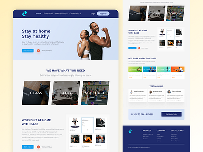 Fitness Landing Page Web Template Design