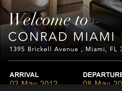 Conrad App - iPhone app hotel iphone
