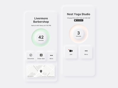 Neumorphic Upcoming Live Stream mobile app mobile ui neumorphic neumorphism ui