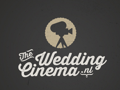 The Wedding Cinema V2 camera grunge logo logodesign logotype vintage wedding