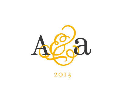 Preview A&A Monogram a ampersand graphic design. letters logo design love marriage wedding