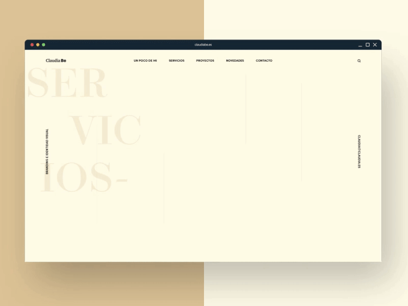 claudiabe.es animation portfolio tipography ui ux