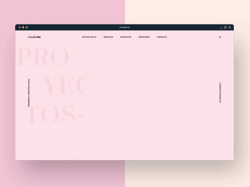 claudiabe.es animation portfolio tipography ui ux