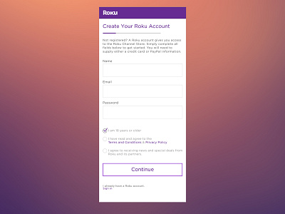 Daily UI challenge #001 — Sign Up Page dailyui