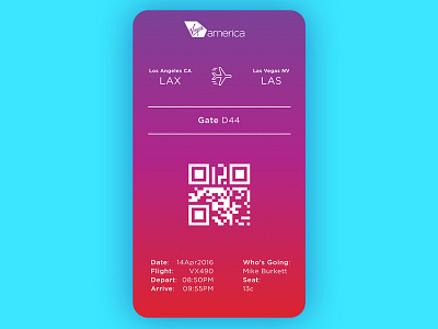 Daily UI challenge #024 — Boarding Pass dailyui