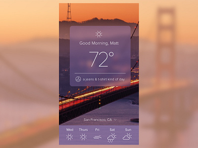 Daily UI challenge #037 — Weather dailyui