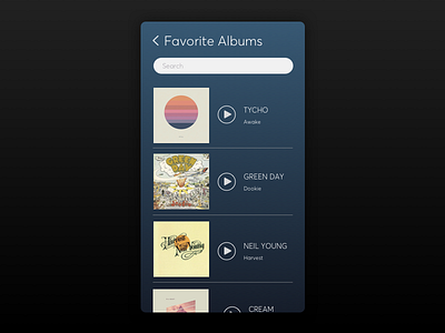 Daily UI challenge #044 — Favorites dailyui