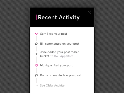 Daily UI challenge #047 — Activity Feed