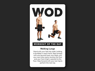 Daily UI challenge #062 — Workout of the Day dailyui