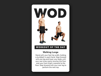 Daily UI challenge #062 — Workout of the Day