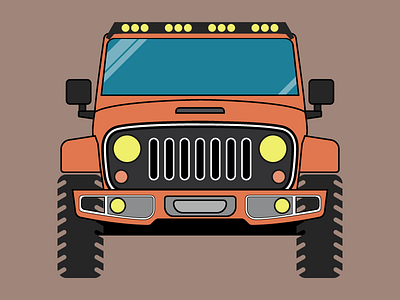 Jeep Wrangler 4x4 car illustrator jeep offroad truck wrangler
