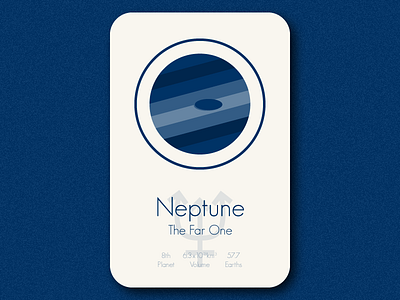 Space Card Series (1/9) - Neptune astrology card illustrator neptune planet space