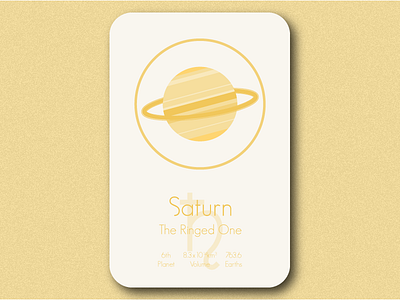 Space Cards Series (3/9) - Saturn astrology card illustrator planet saturn space