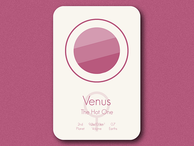 Space Card Series (7/9) - Venus astrology card illustrator planet space venus