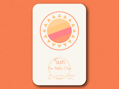 Space Card Series (9/9) - Sun astrology card illustrator planet space sun