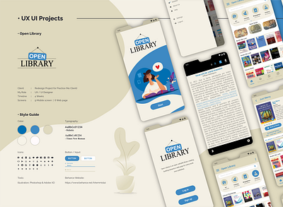 Open Library Website/Mobile app Redesigning book branding design graphic design illustration illutration logo open library website ui ui ux