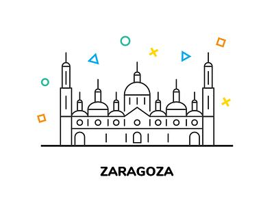 Citybiker series: Zaragoza aragon cathedral church holy illustration monument pilar religion spain virgin zaragoza