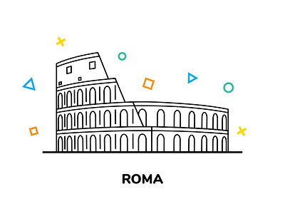 Citybiker series: Roma colosseo foro gladiator illustration italia italy monument roma romano rome