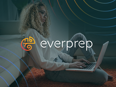 Everprep: Exam Prep Branding app brand branding chameleon character green icon logo ui