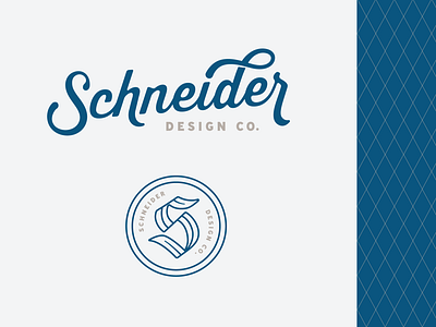 Schneider Design Personal Logo branding design lettering logo typography