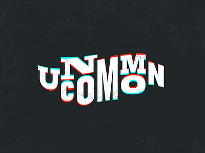 Uncommon Lettering branding design glitch grit grunge illustration lettering letters texture type typography wave
