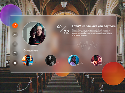 Music app UI Design app branding graphic design ui