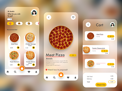 Food Ordering App app branding date design graphic design illustration logo ui ux vector