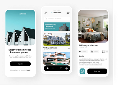 Real estate app design