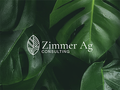 Zimmer Ag Consulting | Agriculture Logo agriculture branding agriculture logo geometric leaf green branding leaf branding logo design