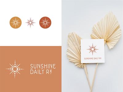 Sunshine Daily Rx | Marriage and Family Therapy Logo boho branding color palette counseling logo design therapist therapy