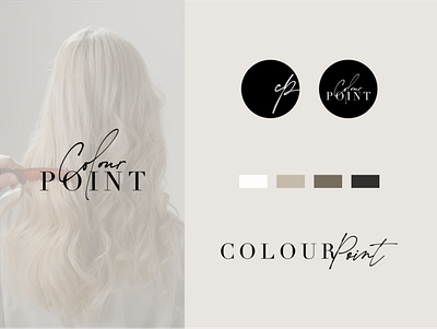 ColourPoint Logo | Hair Colorist beauty logo beige color palette hair brand hair care hair logo minimal logo modern logo neutral color palette stylish logo