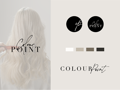 ColourPoint Logo | Hair Colorist beauty logo beige color palette hair brand hair care hair logo minimal logo modern logo neutral color palette stylish logo
