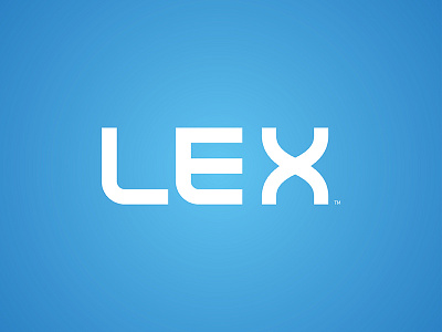 LEX Logo blue branding exchange identity learning lms logo vector
