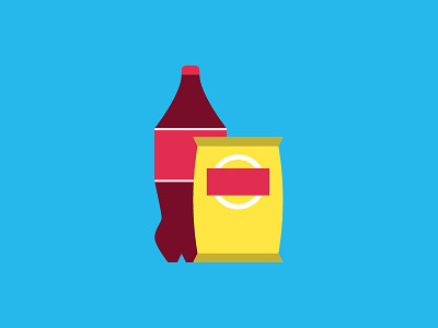 Soda & Chips chips flat illustration illustrator soda vector