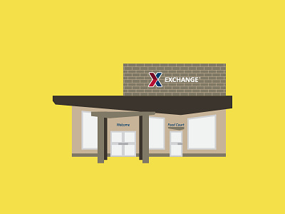 Store Front aafes exchange flat illustration illustrator store vector