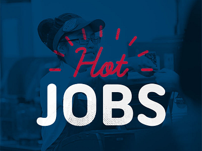 Hot Jobs Facebook Graphic blue graphic icon illustrator photography photoshop social media vector