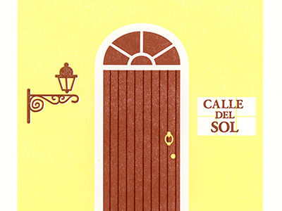 Calle del sol coaster letterpress sanjuan