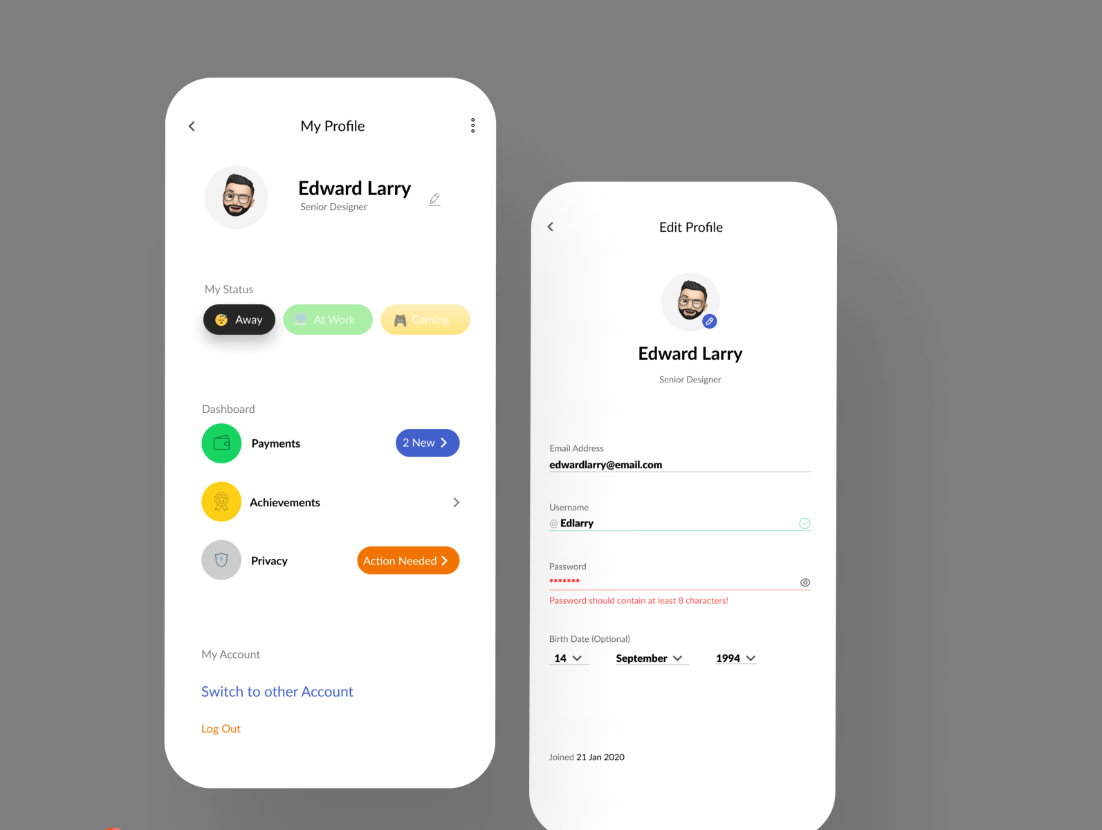 User Profile UI. by Promise Nwokocha on Dribbble