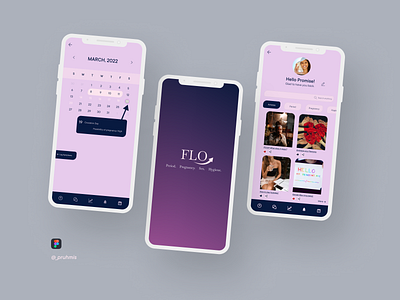 Flo App Redesign. color designchallenge designcommunity ui uidesign uiux