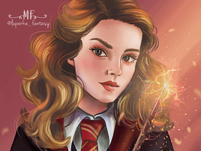 Hermione adobe photoshop character design character illustration concept art digital illustrator digital painting fantasy art fantasyart harry potter illustration illustration art