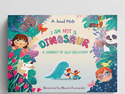 Children’s book I Am NOT a Dinosaur: A Journey of Self-Discovery book cover design childrens book digital illustrator illustration kidlit picturebook