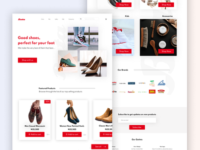 Bata E-commerce Landing Page design landing page mobile app ui uiux design ux website