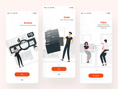 Onboarding Screen | Food Delivery App | Mobile UI design mobile app ui uiux design user experience user interface ux