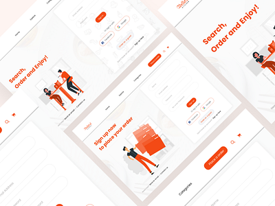 Food Delivery App | Web Design | Landing Page design figma landing page landing pages mobile app ui uiux design user experience user interface ux webpage design website design website redesign