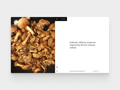 Catering Company Website catering food minimal web design webflow