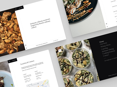 Catering website minimal design