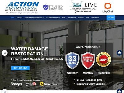 Macomb County Flood Restoration 3d animation branding graphic design logo motion graphics ui