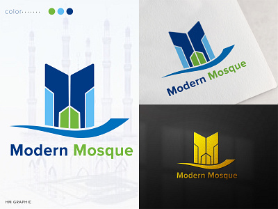 Modern Mosque 3d abstract animation app icon branding flat design graphic design home house logo icon design logo logo shop minimal model mosque motion graphics real state logo ui vector