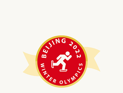 BEIJING 2022 WINTER OLYMPICS BADGE graphic design